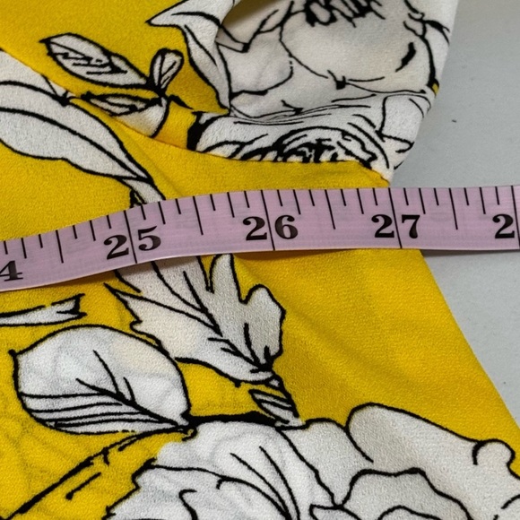 SAMI & JO - SIZE 3X - BRIGHT YELLOW FLORAL BLOUSE TOP - BOHO & FLOWY - B19 - Picture 5 of 10